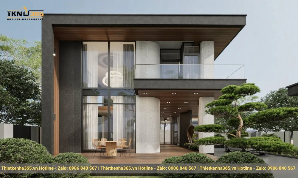 Biệt thự 2 tầng mái bằng