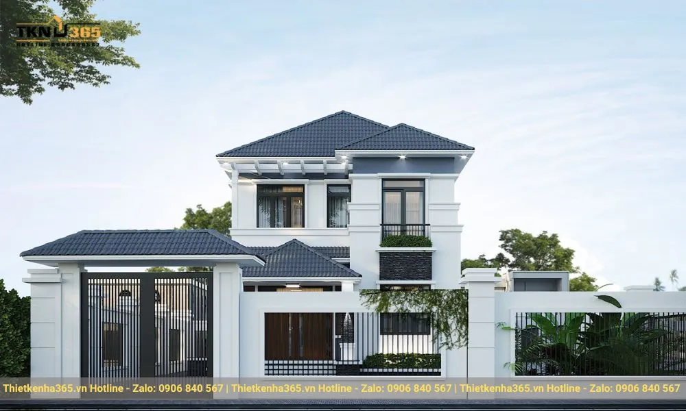 Biệt thự mái nhật 2 tầng