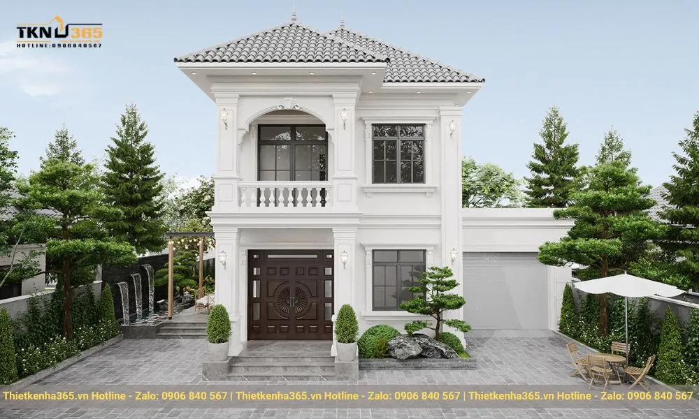 Mẫu biệt thự 2 tầng mái nhật