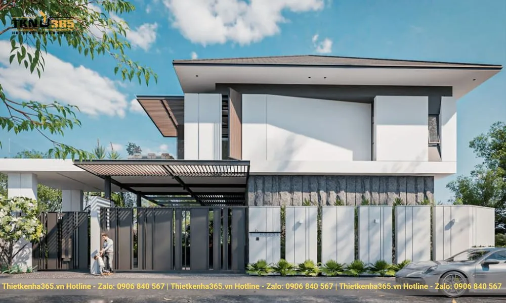 Biệt thự 2 tầng mái nhật