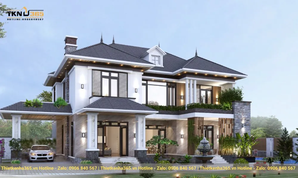 Biệt thự mái nhật 2 tầng