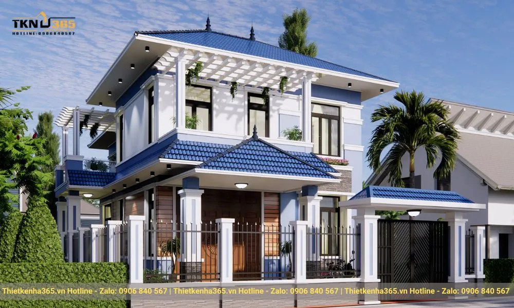 Biệt thự 2 tầng mái nhật