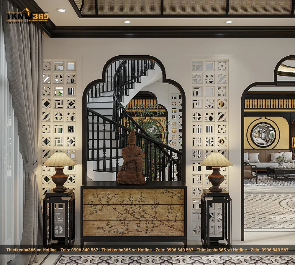 Biệt thự indochine gam vàng tinh tế