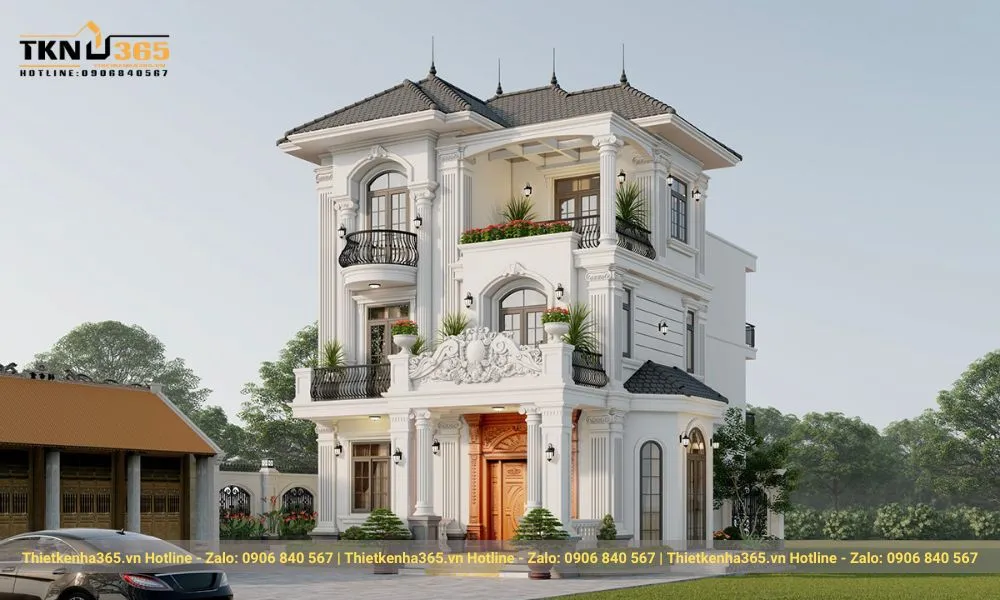 Biệt thự lâu đài sang trọng, tinh tế mái Nhật