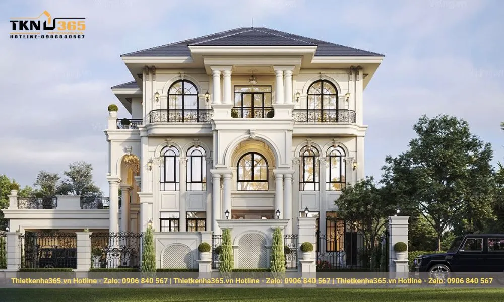 Biệt thự lâu đài dễ dàng được nhận diện nhờ những đặc điểm kiến trúc không thể nhầm lẫn, tạo nên một vẻ đẹp vừa cổ điển vừa kỳ vĩ.