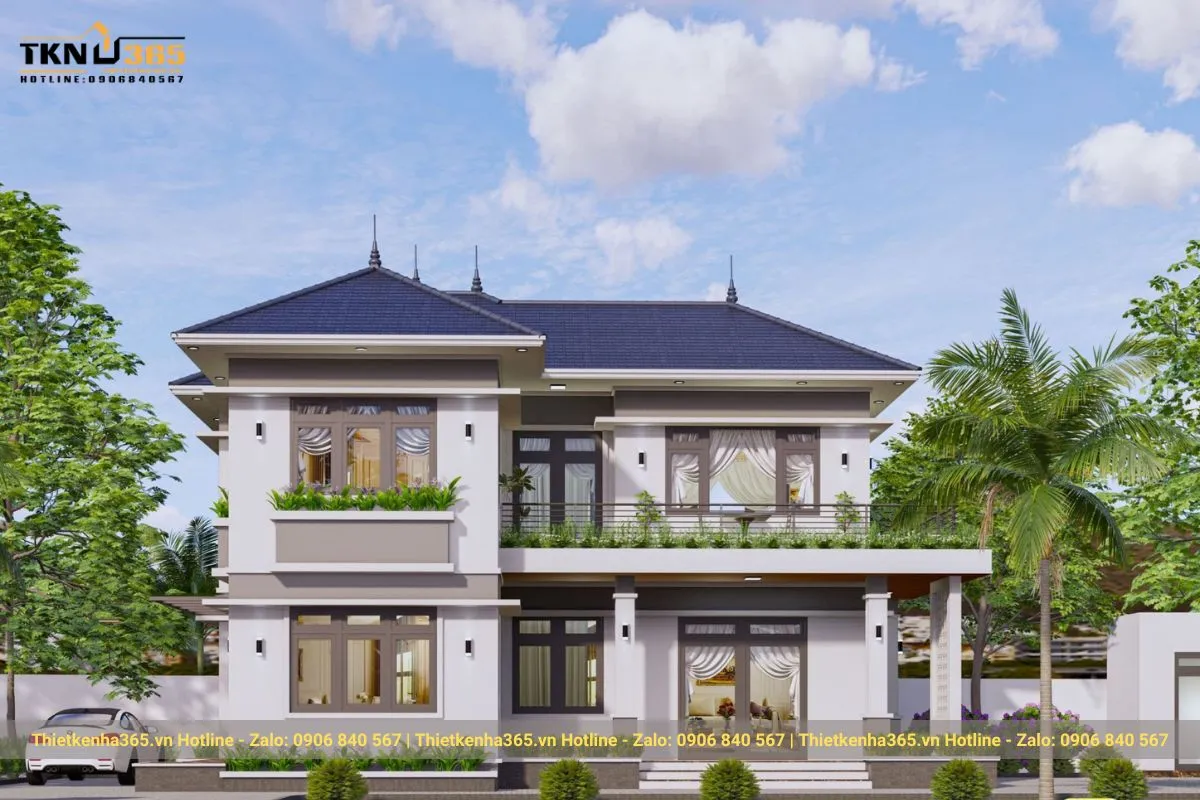 Mẫu biệt thự mái Nhật