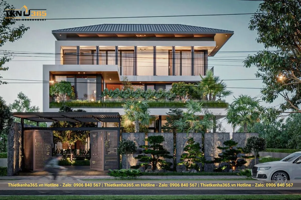 Biệt thự nhà vườn mái Nhật