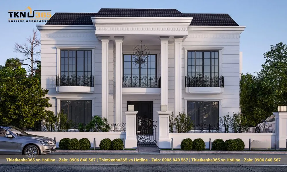 Biệt thự 2 tầng phong cách tân cổ điển