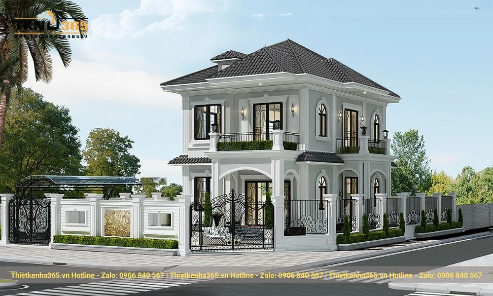 Biệt thự tân cổ điển 2 tầng đẹp