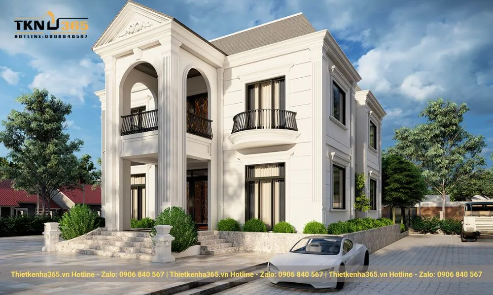 Biệt thự 2 tầng tân cổ điển đẹp