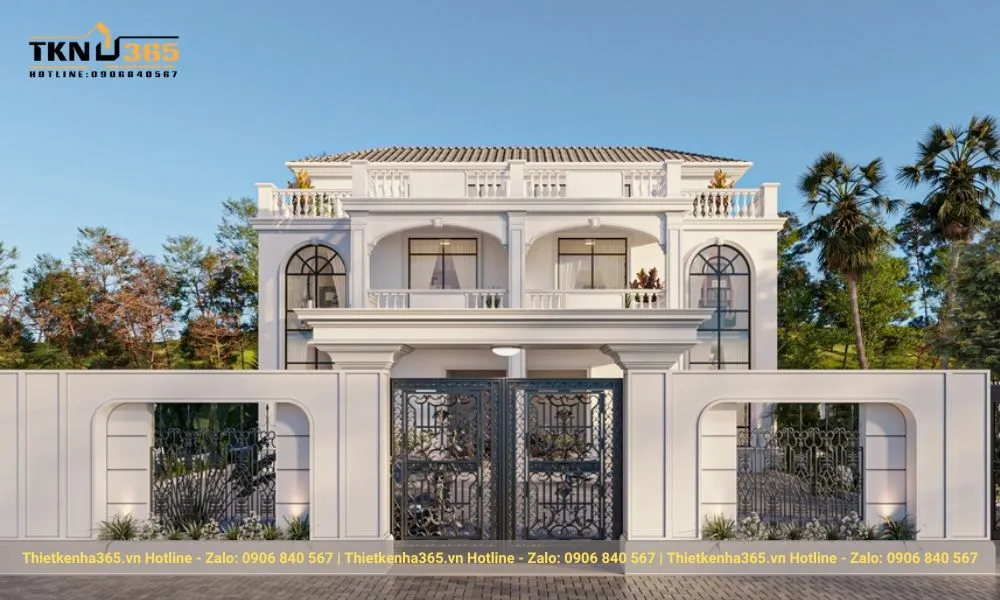 Mẫu biệt thự 2 tầng tân cổ điển