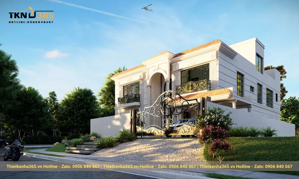 Biệt thự 2 tầng tân cổ điển đẹp