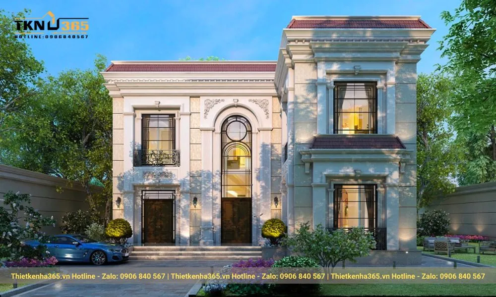 Đơn vị chuyên thiết kế biệt thự tân cổ điển 2 tầng