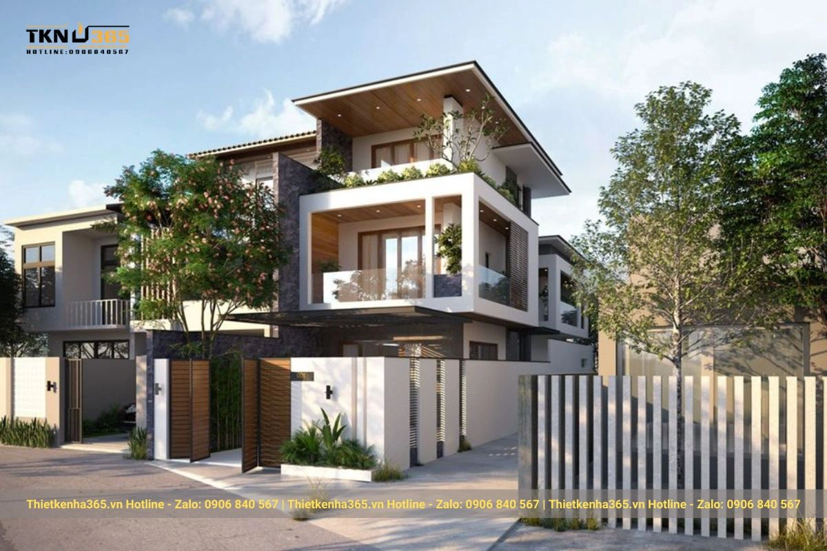 Thiết kế nhà phố phong cách hiện đại 