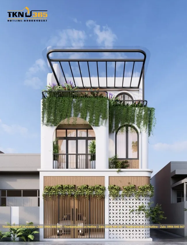 Thiết kế nhà 60m2 3 tầng