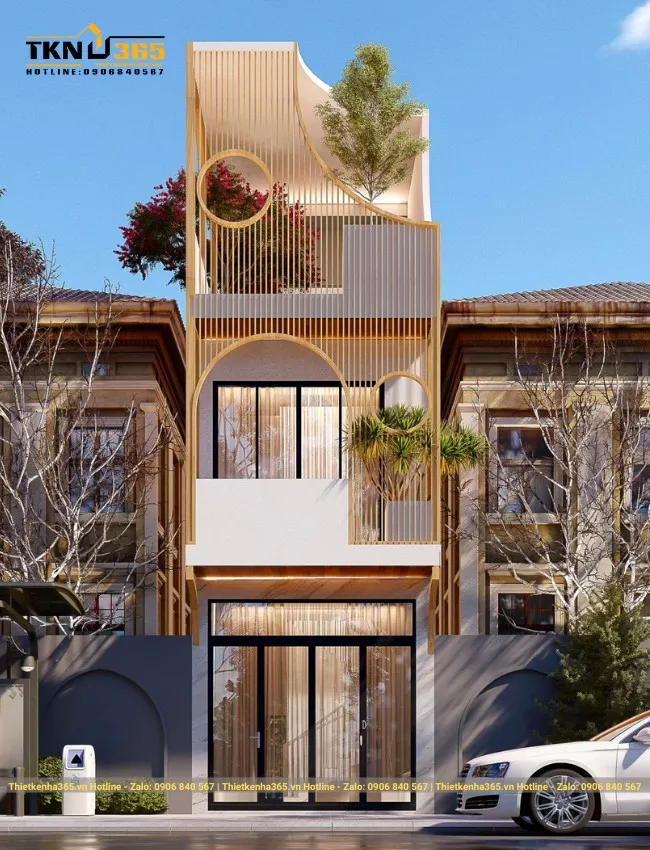 Thiết kế nhà 3 tầng 60m2