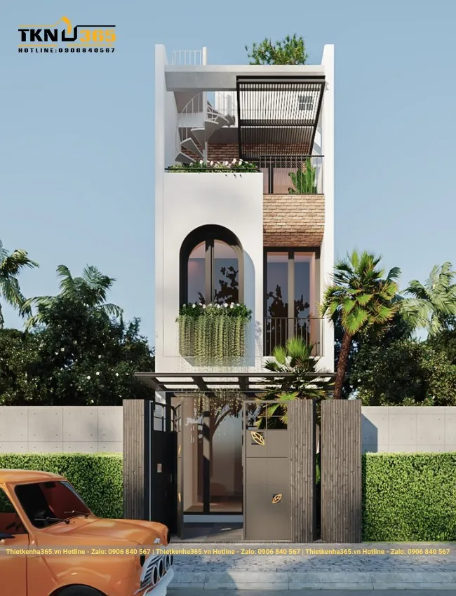 Thiết kế nhà đẹp 3 tầng 60m2