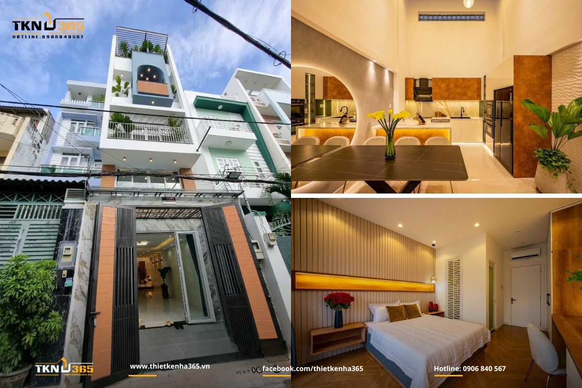 Mẫu nhà 1 trệt 3 lầu