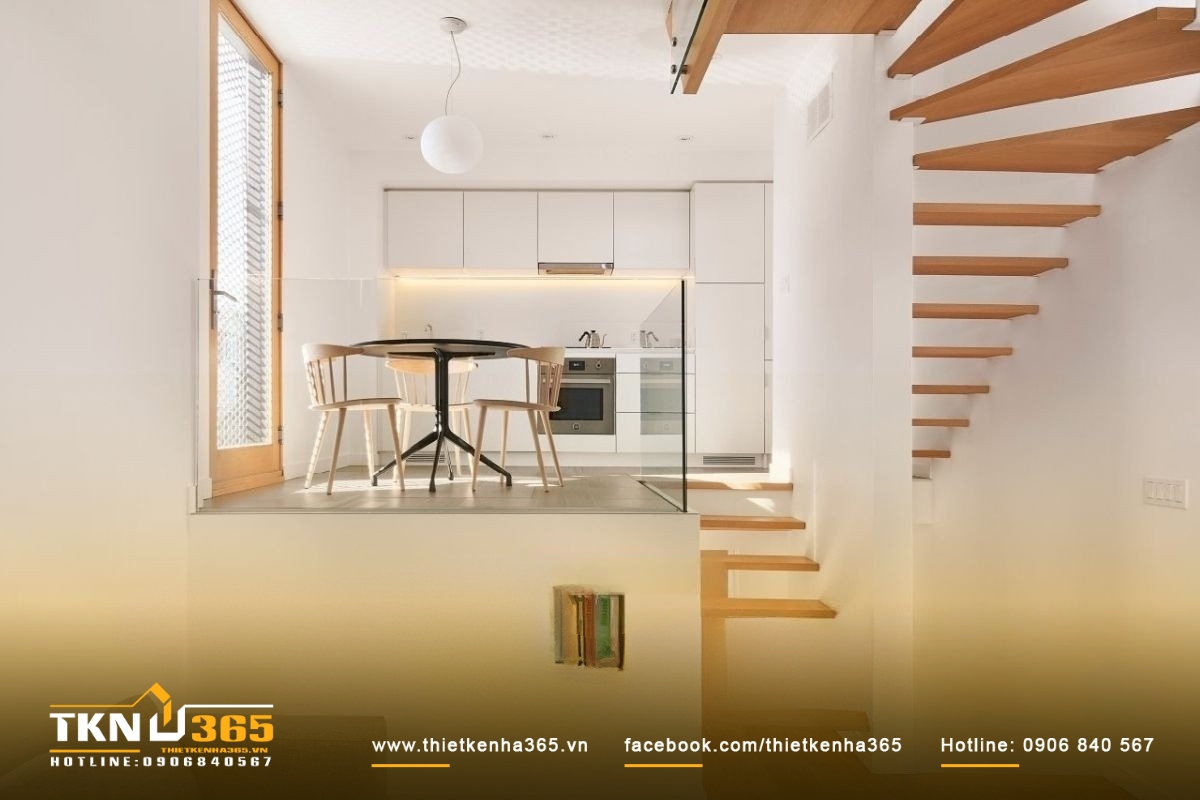 Mẫu thiết kế nhà lệch tầng 5x15