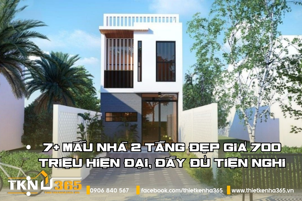 Mẫu nhà 2 tầng đẹp giá 700 triệu