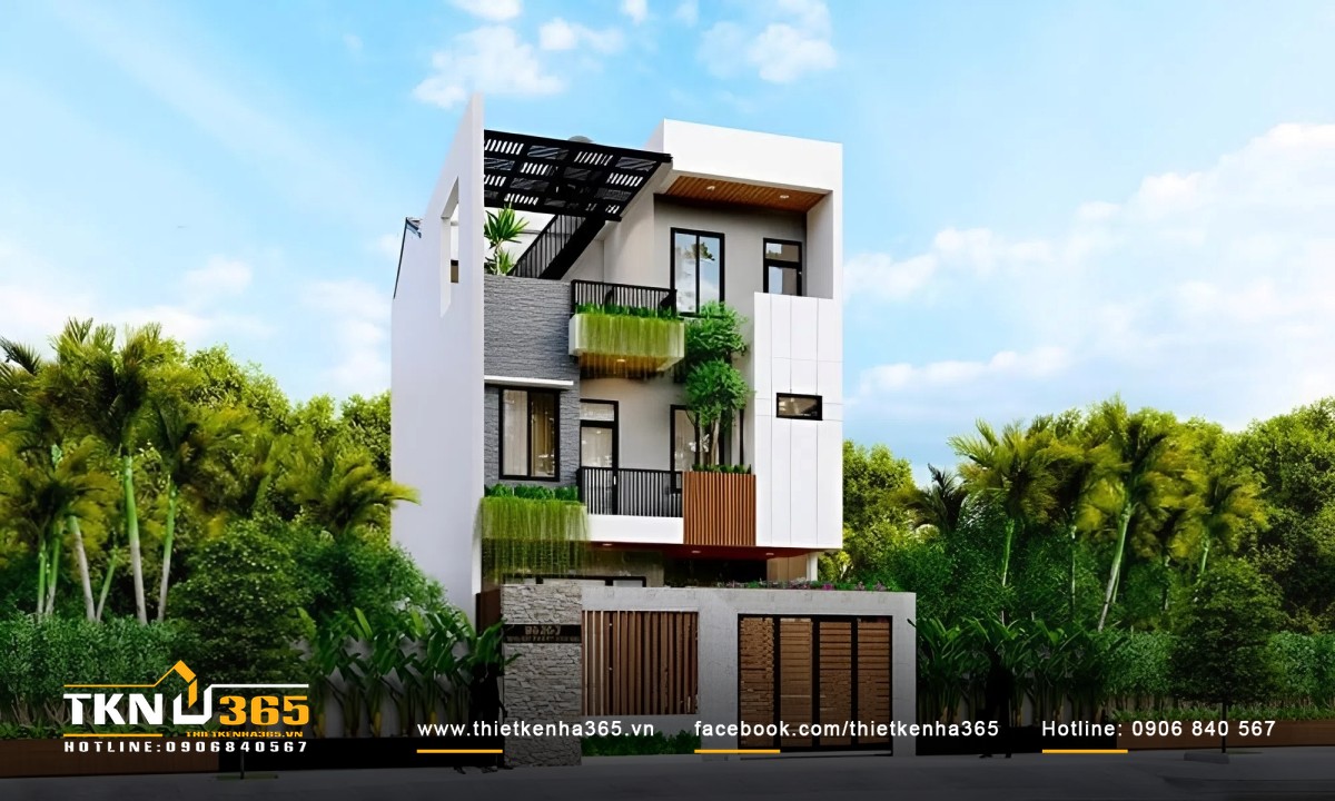 Mẫu thiết kế nhà 2 tầng 7x11m đơn giản nhưng vẫn sang trọng