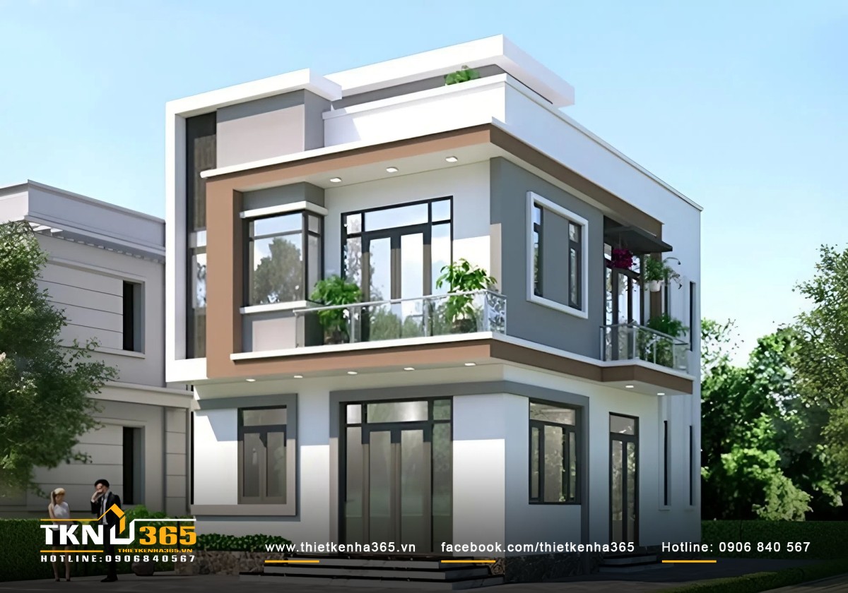 Các cửa đều được làm bằng nhôm kính kết hợp ban công để tận dụng tối đa ánh sáng tự nhiên