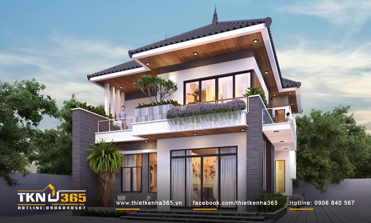 Thiết kế nhà 2 tầng với diện tích 7x11m đơn giản nhưng đầy đủ tiện ích