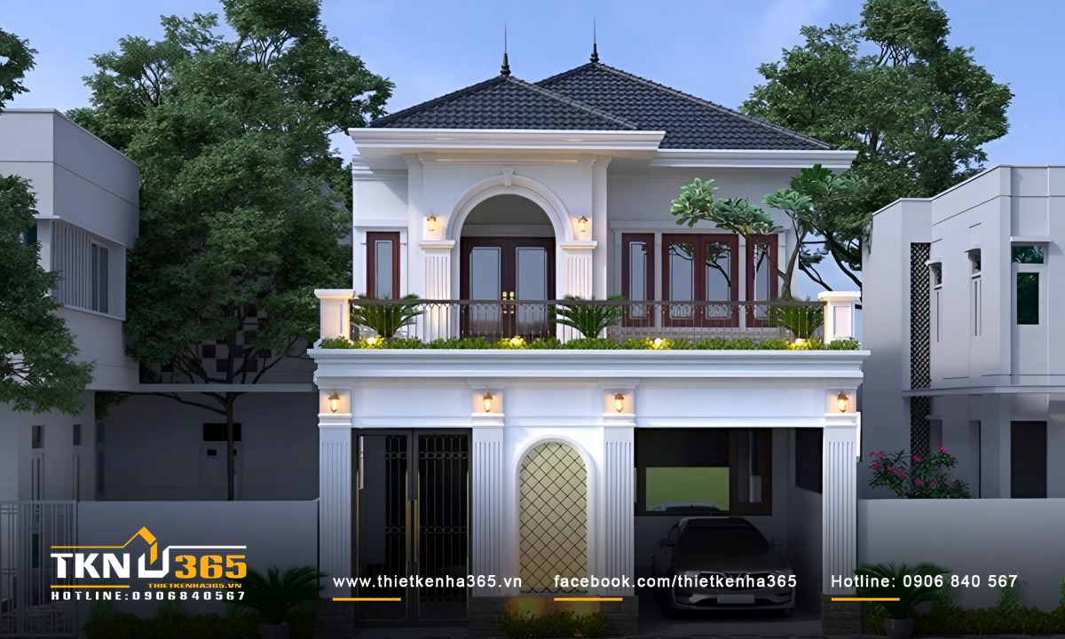 Thiết kế mái nhật cùng phong cách tân cổ điển sang trọng