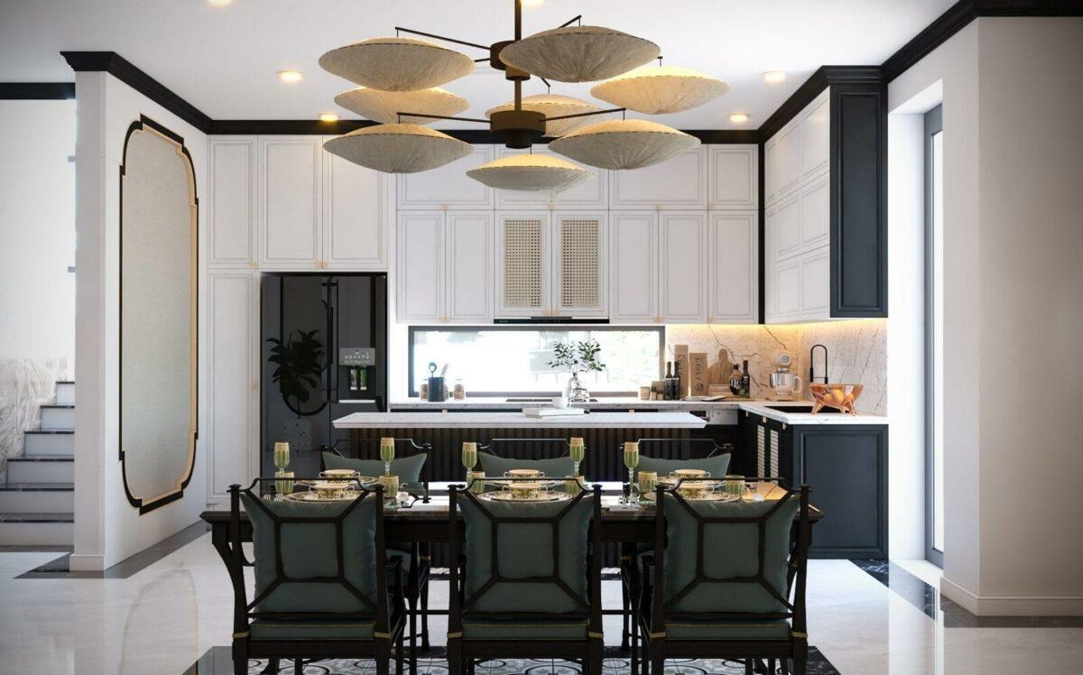 Tủ bếp phong cách Indochine là lựa chọn hoàn hảo cho những ai yêu thích vẻ đẹp hoài cổ, lãng mạn nhưng vẫn đầy tinh tế và hiện đại.