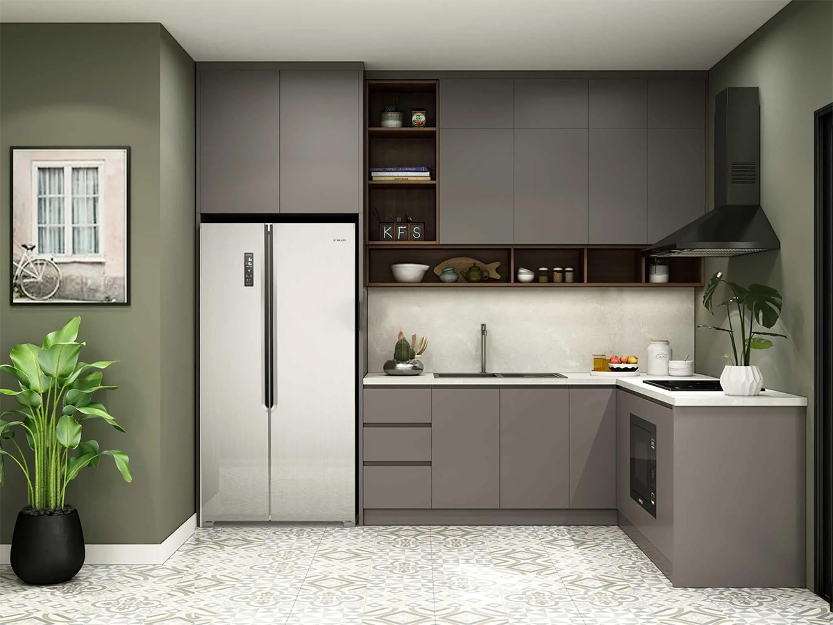 Bếp chữ I là lựa chọn lý tưởng cho những ngôi nhà có diện tích nhỏ, hẹp hoặc căn hộ chung cư – vừa gọn gàng, vừa tiện nghi.