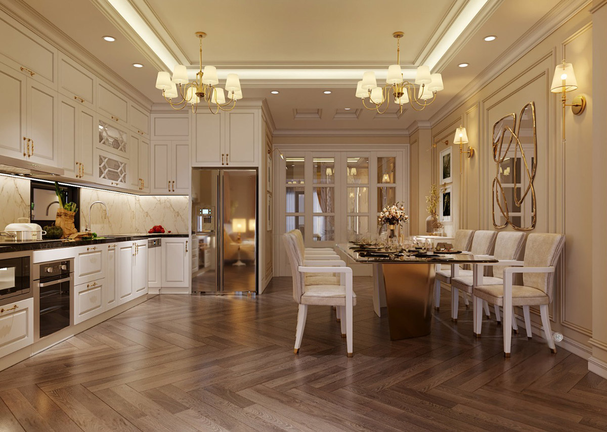 Nhà bếp Luxury là biểu tượng của sự đẳng cấp – nơi thẩm mỹ tinh tế hòa quyện cùng tiện nghi vượt trội.