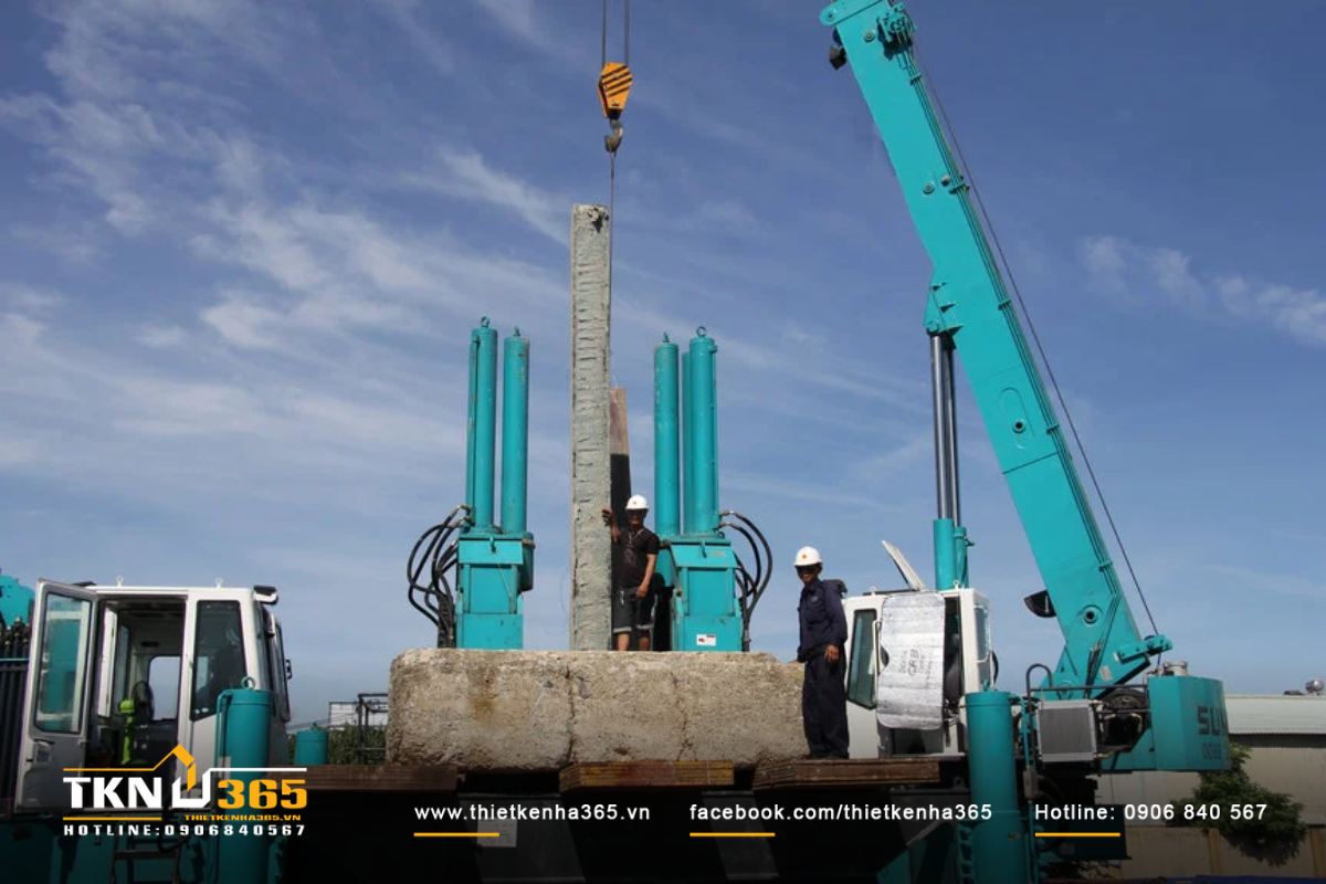 Ép cọc robot cho công trình lớn
