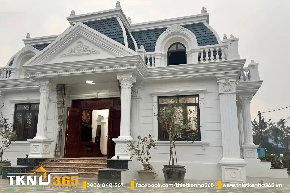 Thiết Kế Nhà 365 - Đơn vị thi công thiết kế biệt thự 1 tầng kiểu pháp uy tín