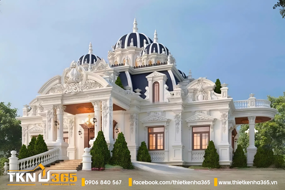 biệt thự kiểu pháp 1 tầng