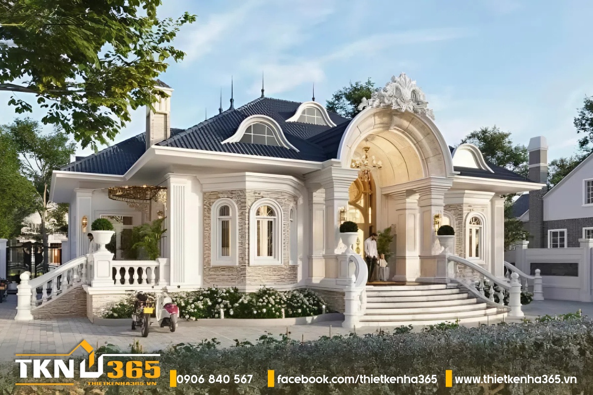biệt thự kiểu pháp 1 tầng