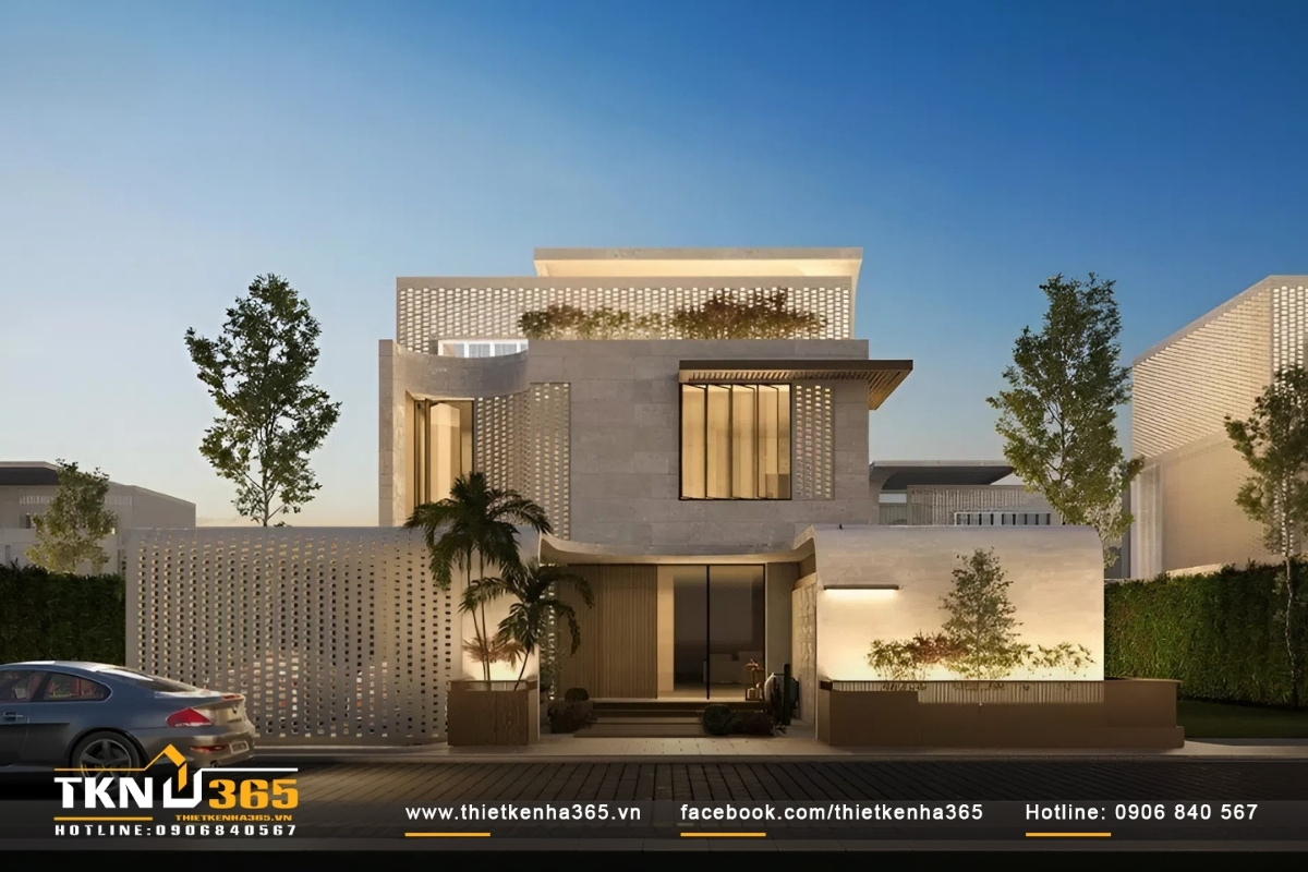 Kh&aacute;m ph&aacute; mẫu biệt thự 2 tầng 1 tum m&aacute;i bằng tho&aacute;ng đ&atilde;ng