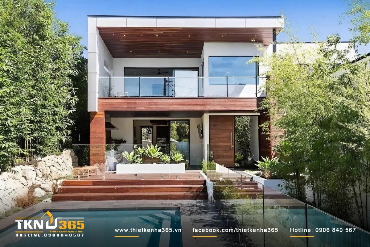 Mẫu biệt thự m&aacute;i bằng 2 tầng thiết kế hiện đại, kh&ocirc;ng gian nghỉ dưỡng ho&agrave;n hảo