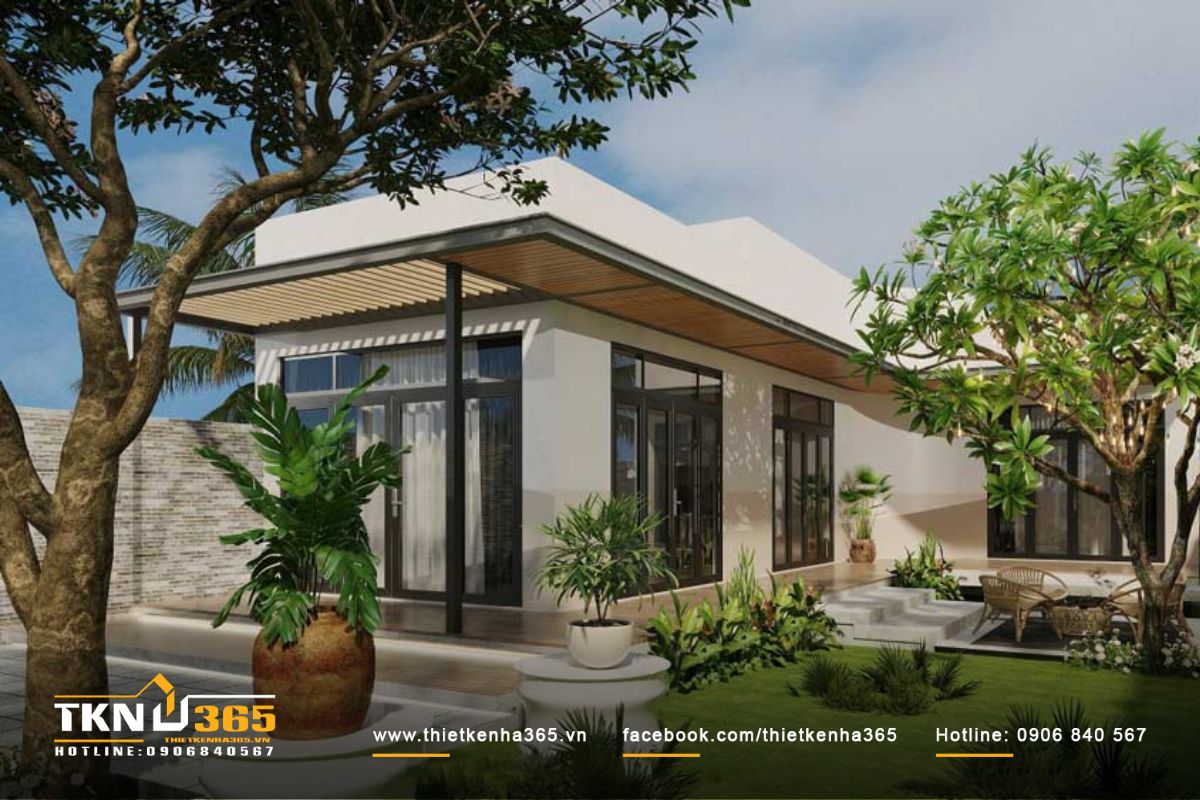 Nhà vườn biệt thự cấp 4 tối ưu không gian