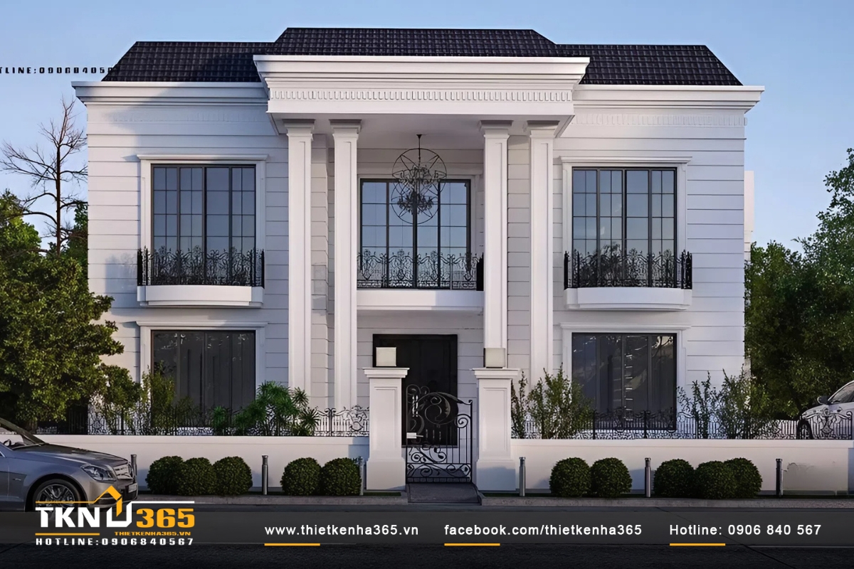 Biệt thự kiểu tân cổ điển 2 tầng đẹp tại Đà Lạt, Lâm Đồng đẹp sang trọng