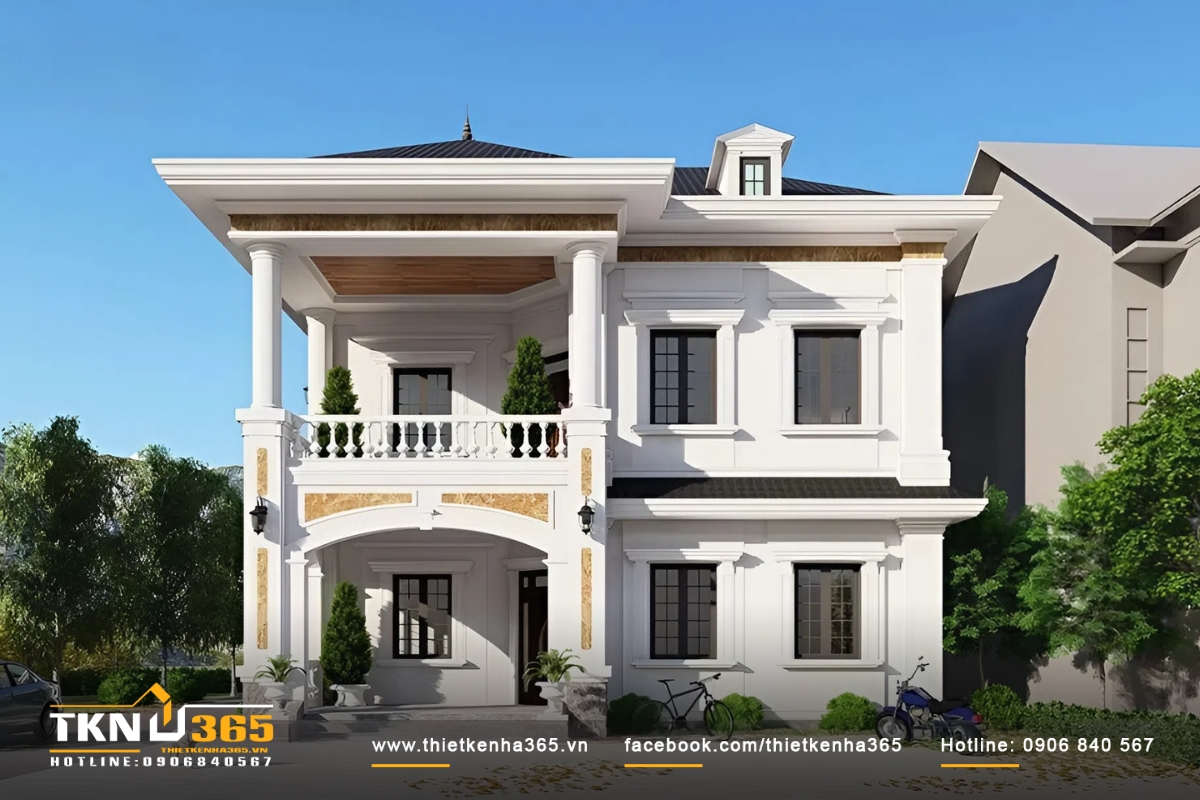 Mẫu biệt thự kiểu tân cổ điển 2 tầng sang trọng