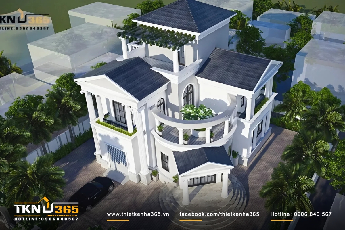 Xu hướng trong thiết kế biệt thự 2 tầng tân cổ điển đẹp hiện nay