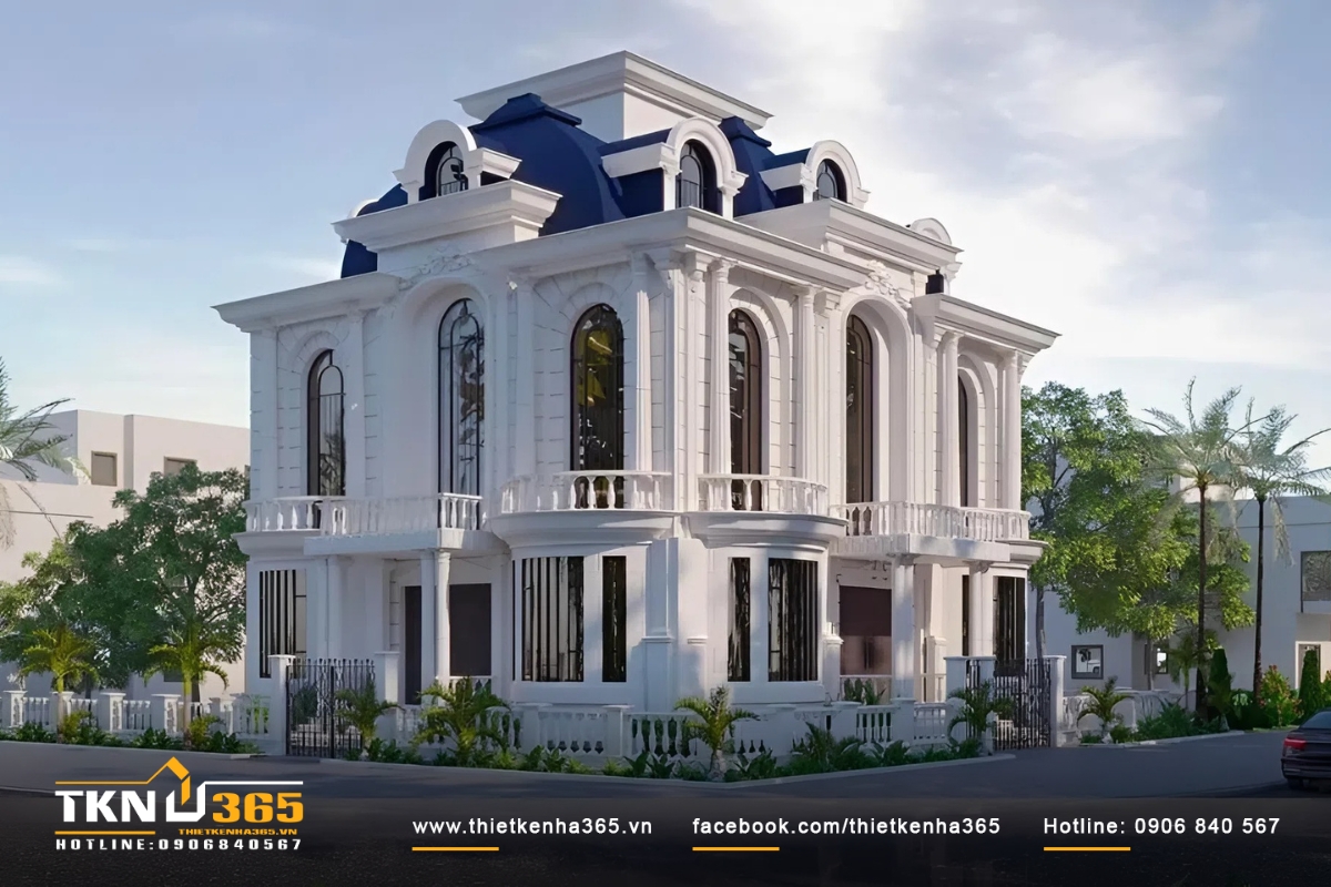 Biệt thự 2 tầng tân cổ điển cửa vòm hoàn mỹ, đẹp đẳng cấp