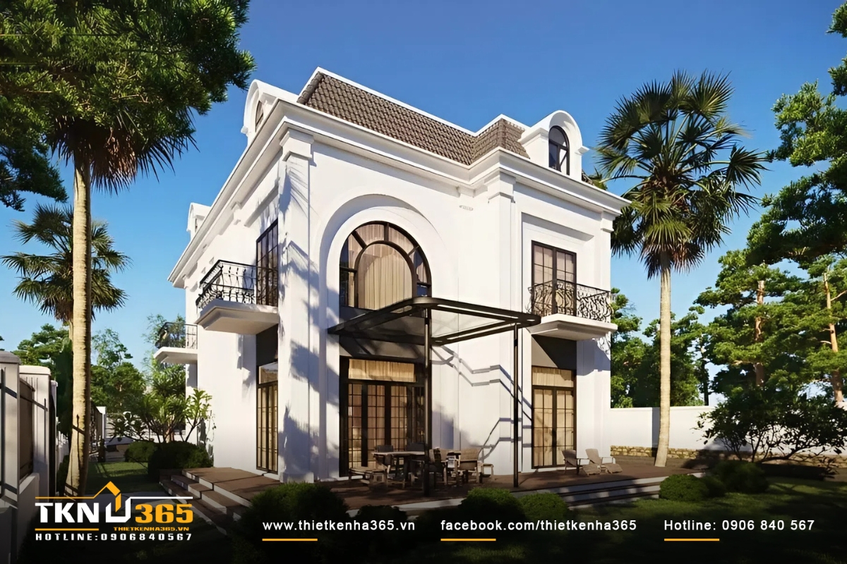 Biệt thự phong cách tân cổ điển 2 tầng thời thượng