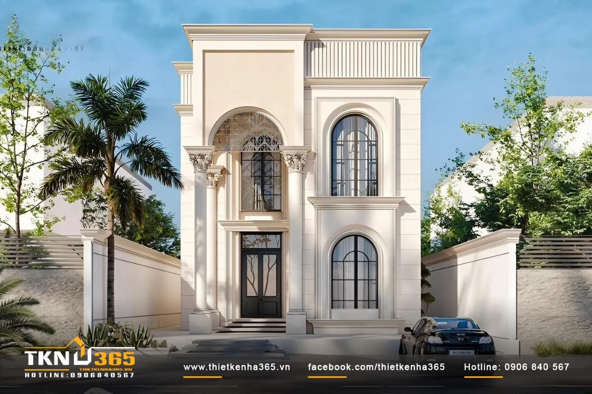 Biệt thự kiểu tân cổ điển 2 tầng tinh tế, sang trọng