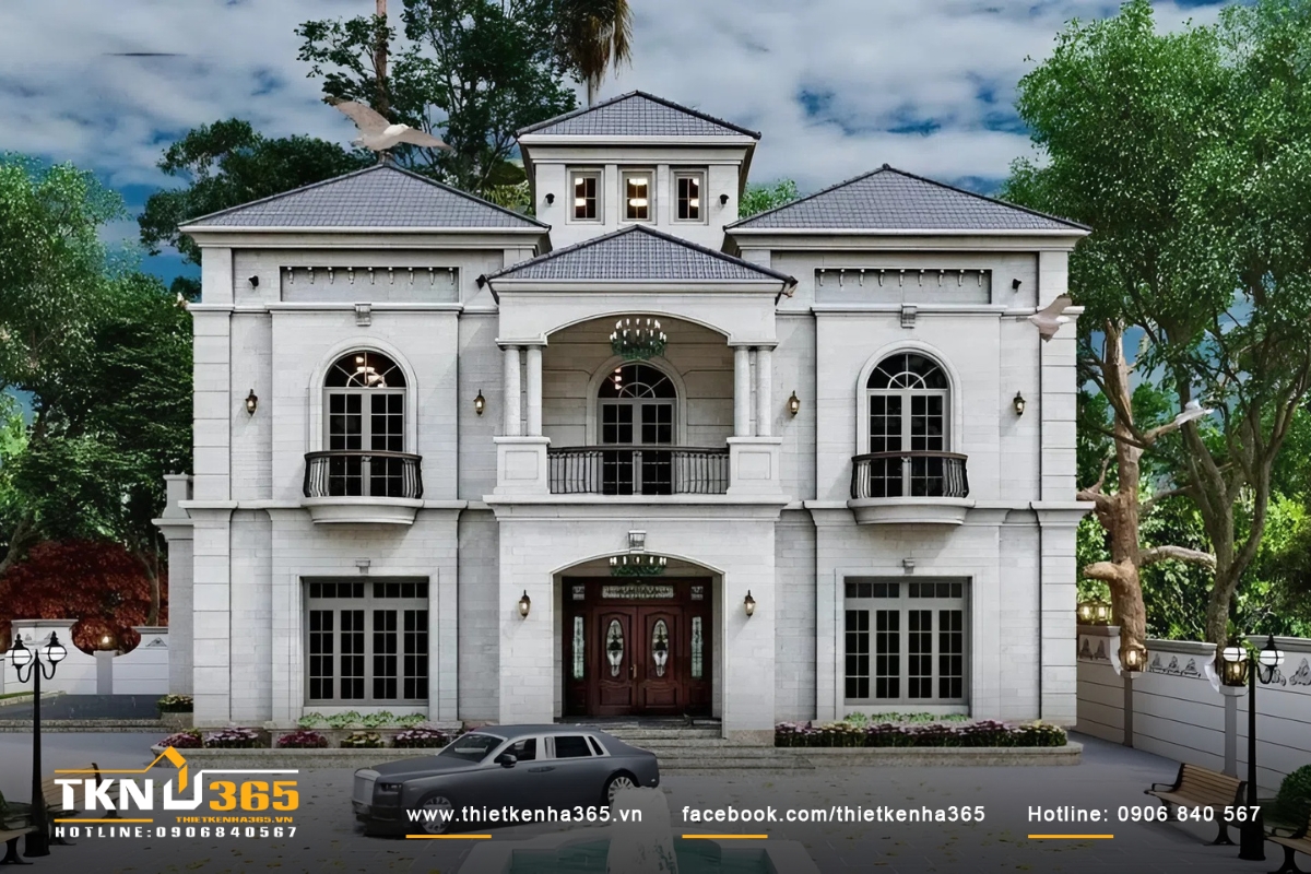 Biệt thự phong cách tân cổ điển 2 tầng kiểu cổ kính Châu Âu của anh Tùng - Đắk Lắk độc nhất