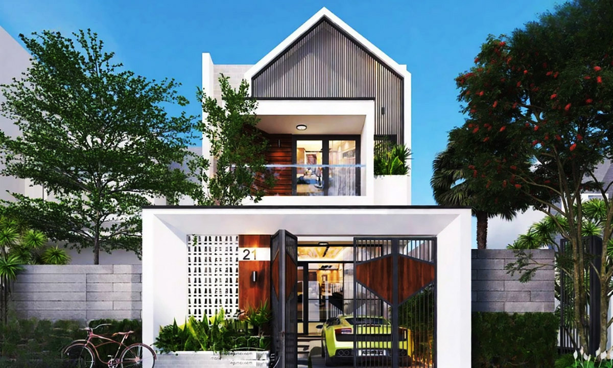 Mẫu nhà 2 tầng mái tôn đẹp tạo nhiều không gian cho ban công để hấp thu không khí từ thiên nhiên Mẫu nhà 2 tầng mái tôn đẹp tạo nhiều không gian cho ban công để hấp thu không khí từ thiên nhiên
