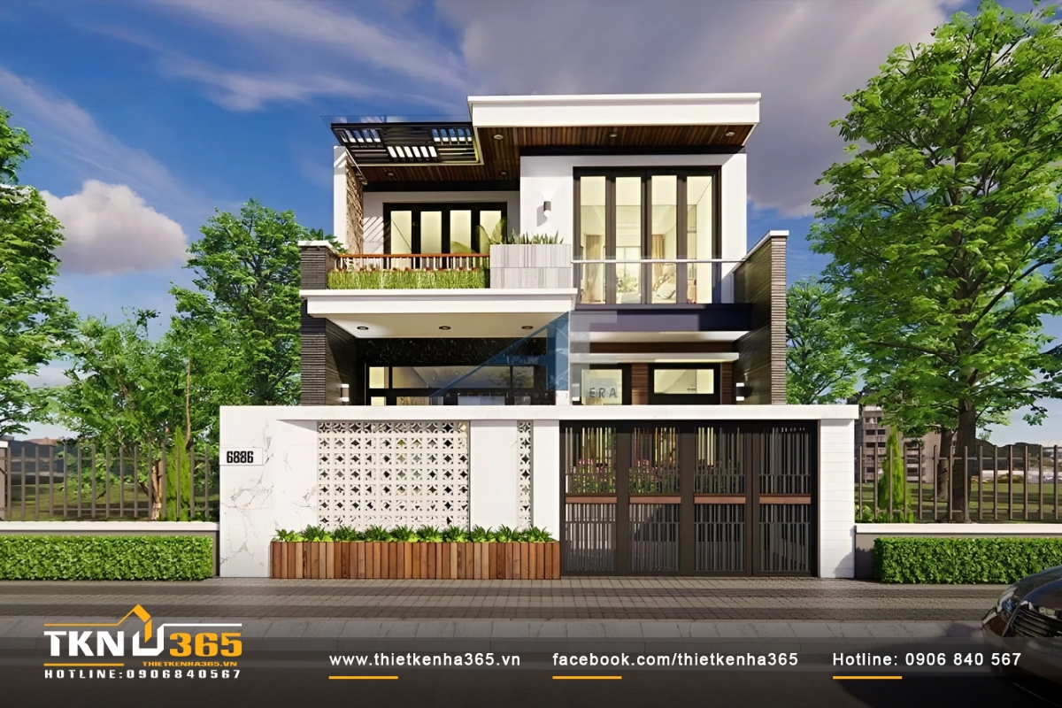 Mặt tiền rộng rãi tạo cảm giác bề thế