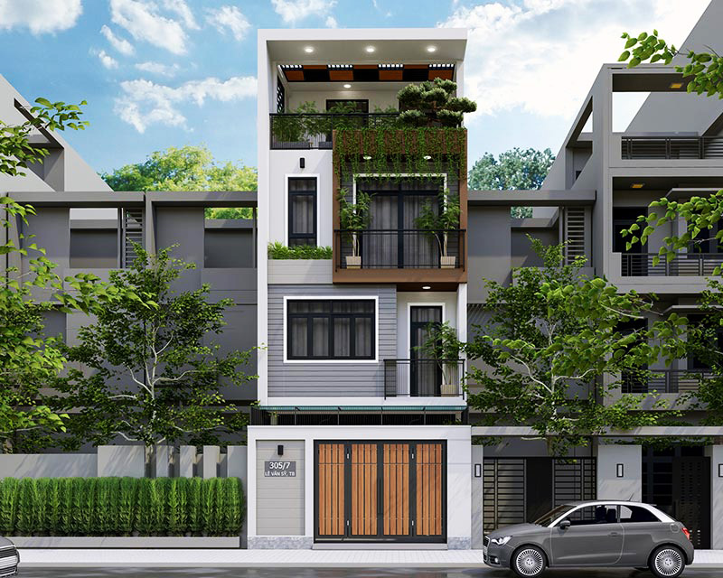 Mẫu nhà 30m2 có 3 tầng lầu đầy đủ tiện nghi
