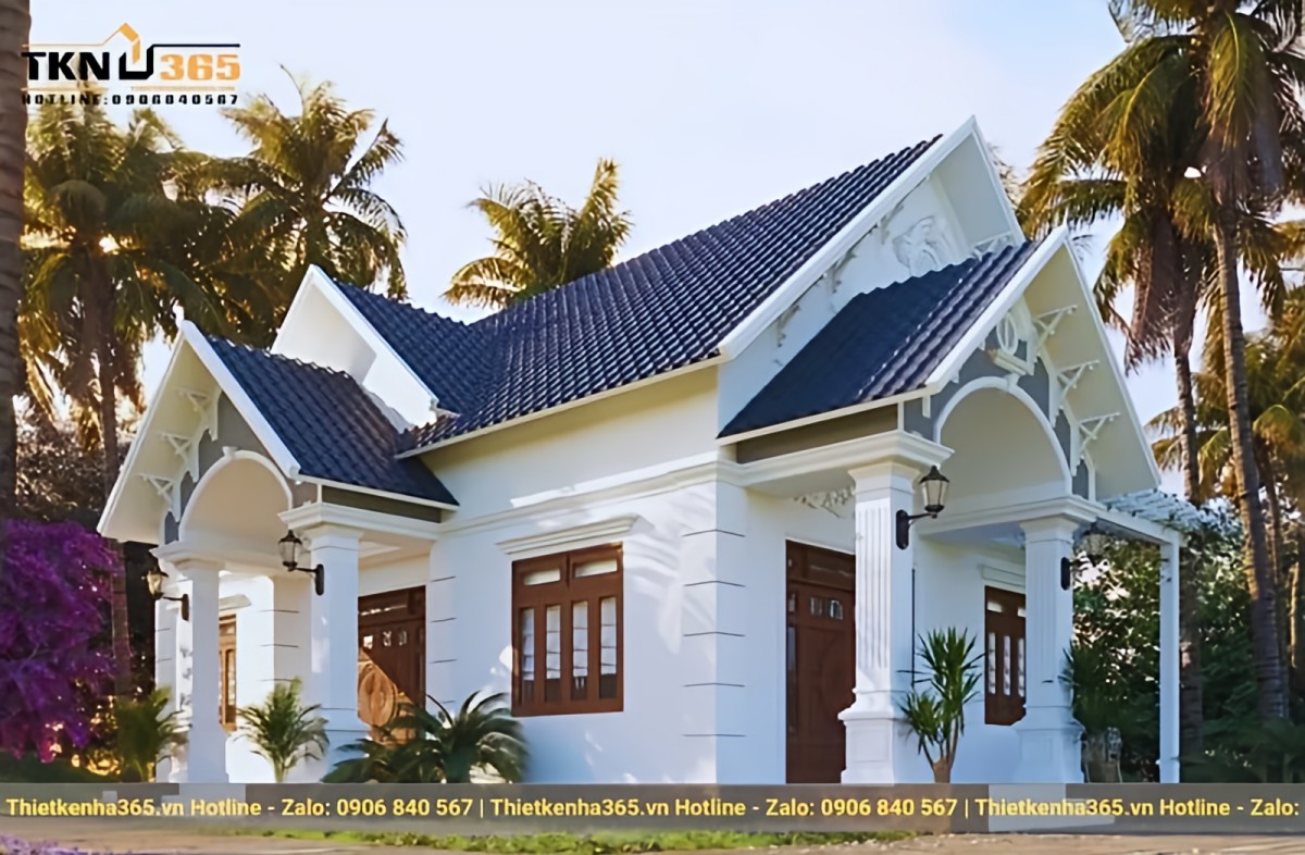 Mẫu thiết kế nhà đẹp cấp 4 nông thôn đơn giản, hiện đại
