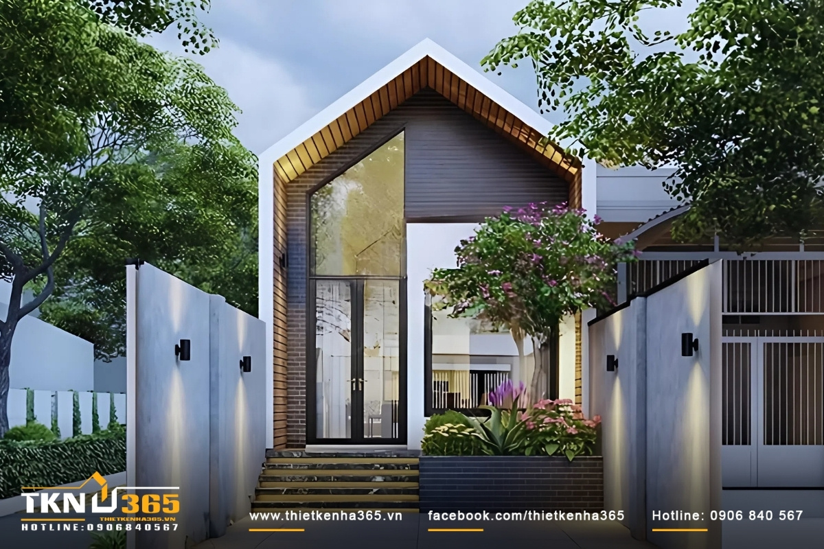 Mẫu thiết kế nh&agrave; cấp 4 diện t&iacute;ch 5x20, đầy đủ tiện nghi